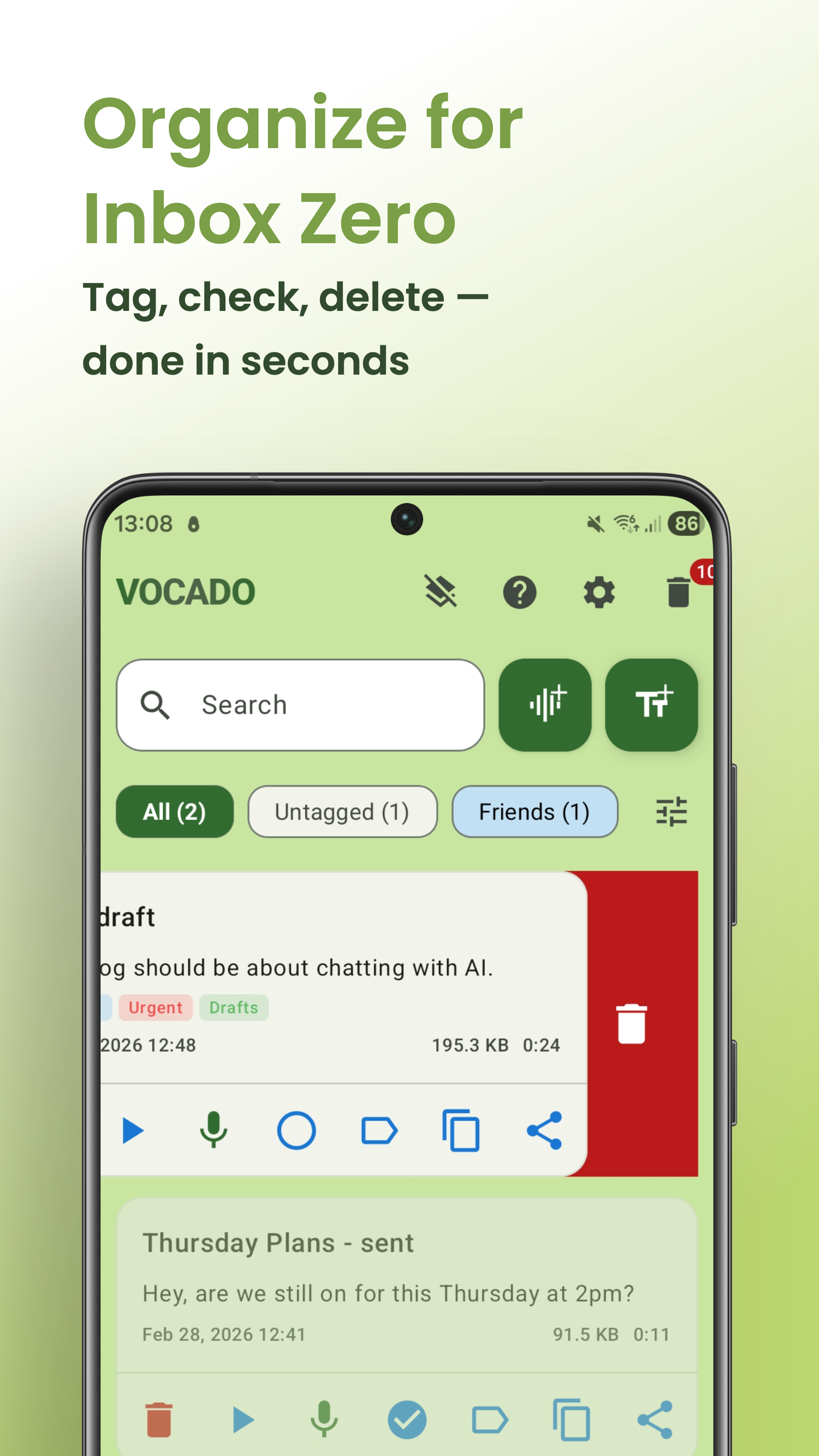 Organize with tags
